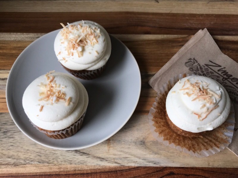 hummingbird cupcakes with a zingerman's napkin