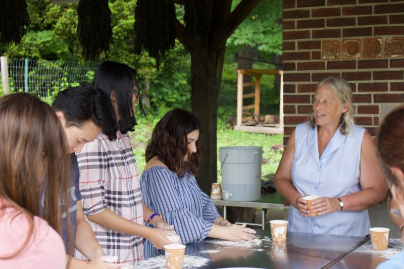 Dr. Maria Trumpler with students