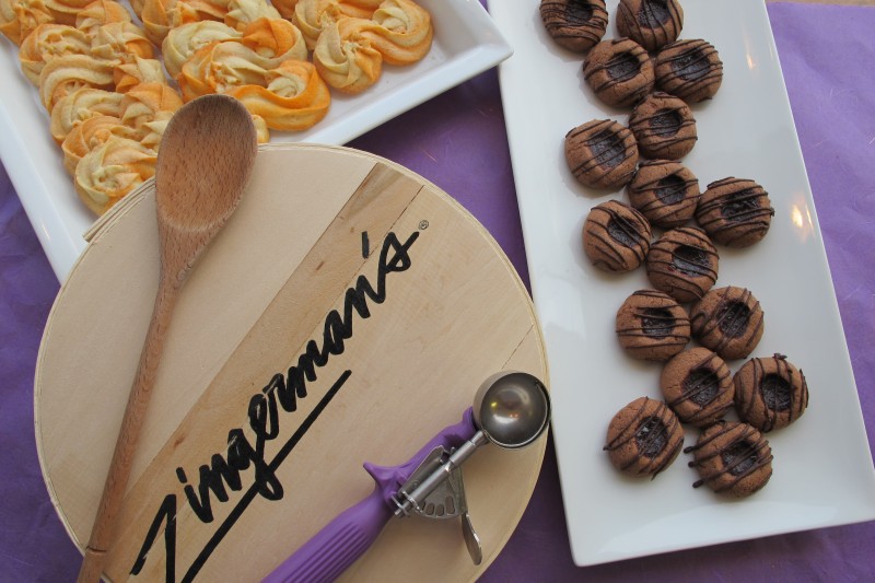 fancy schmancy holiday cookies with wooden crate