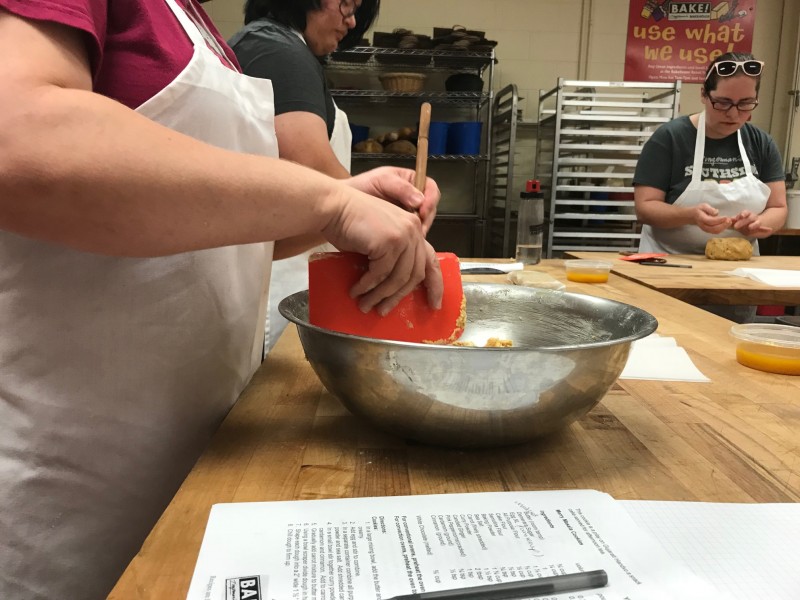 BAKE! classroom mixing bowl and students
