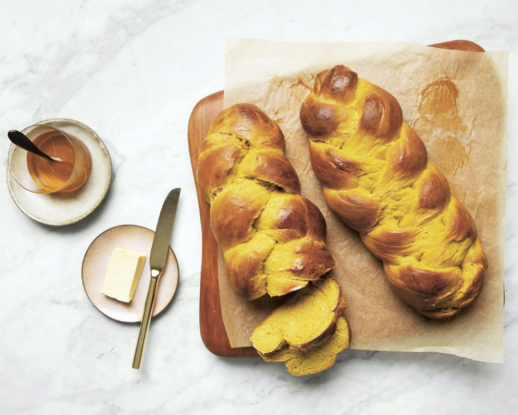 Pumpkin Challah by by Evan Sung