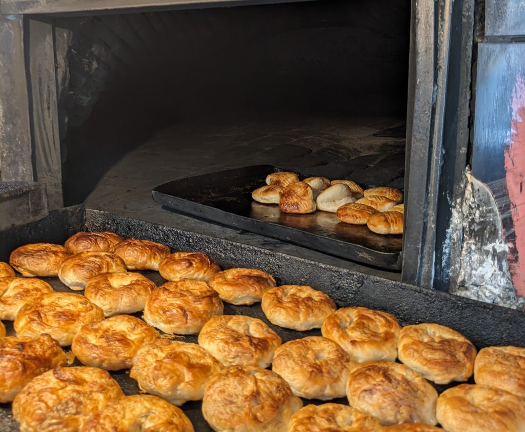 Boyoz coming out of the oven