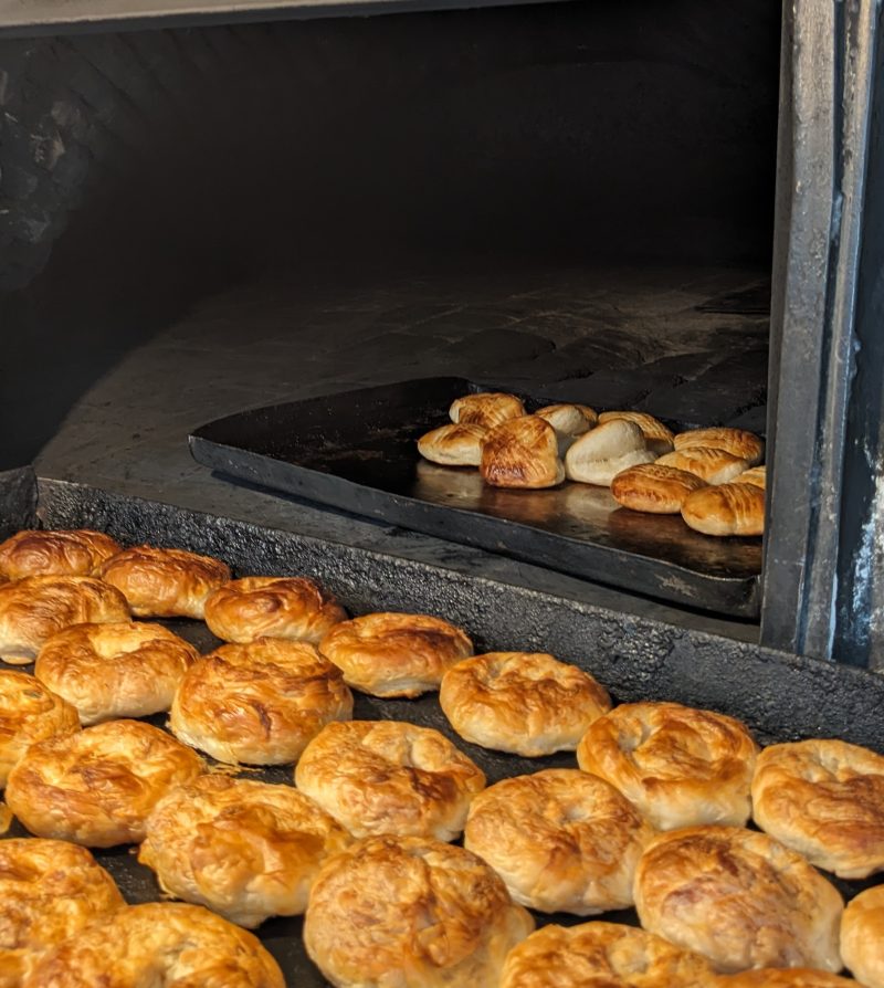 boyoz coming out of the oven